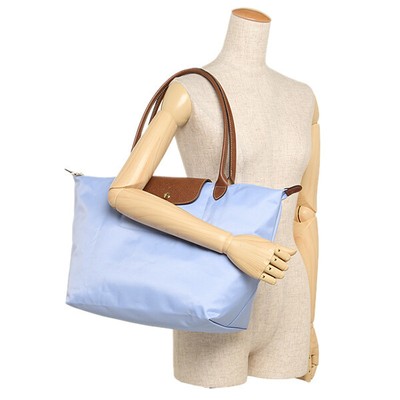 light blue longchamp bag